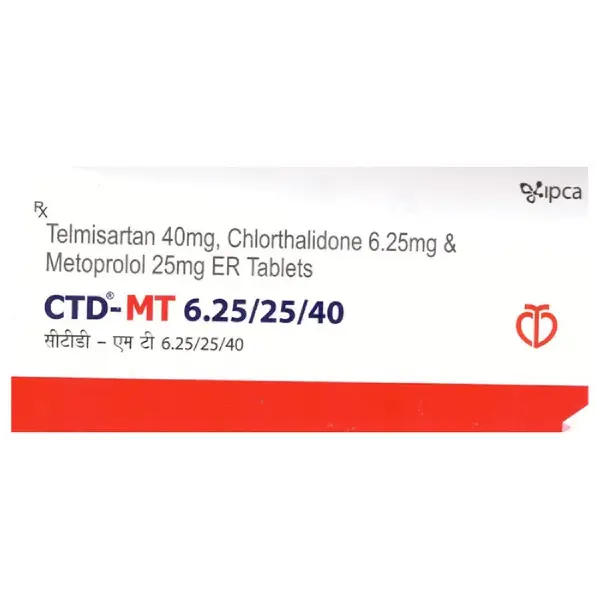 CTD-MT 6.25/25/40 Tablet ER